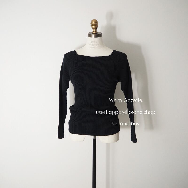 Whim Gazette (ウィム ガゼット)スクエア リブカットソー
