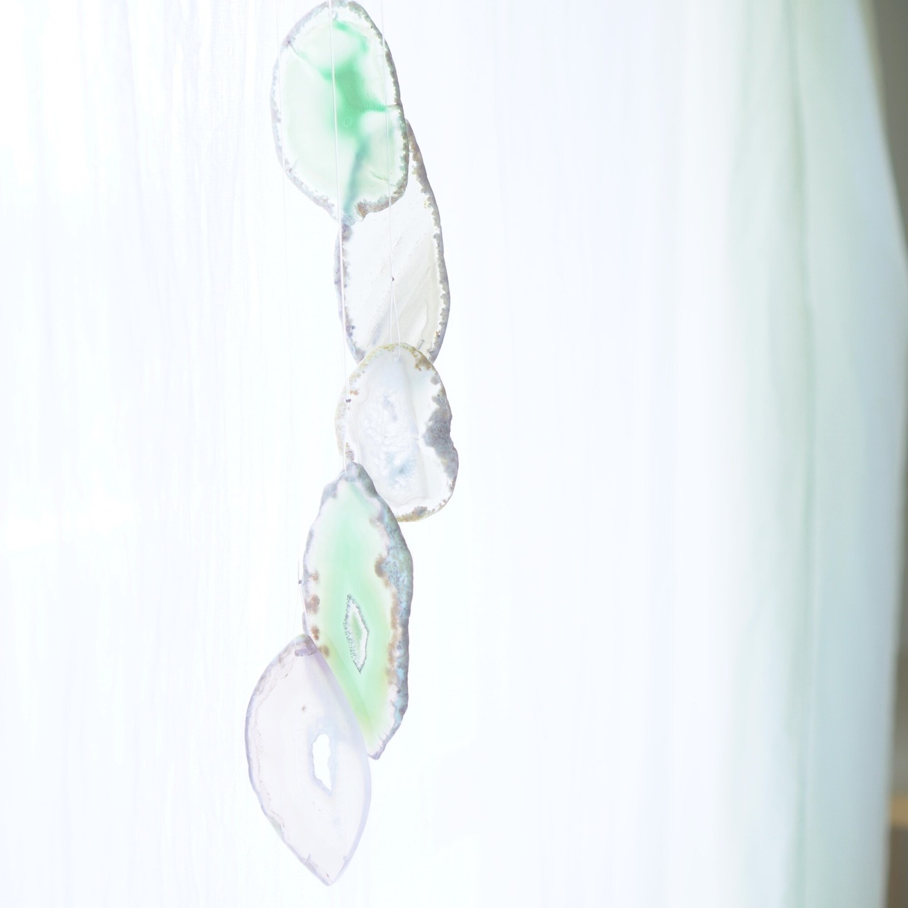 Crystal Green 03 - アゲートヒーリングチャイム / Agate Sun Catcher Wind Chime 910