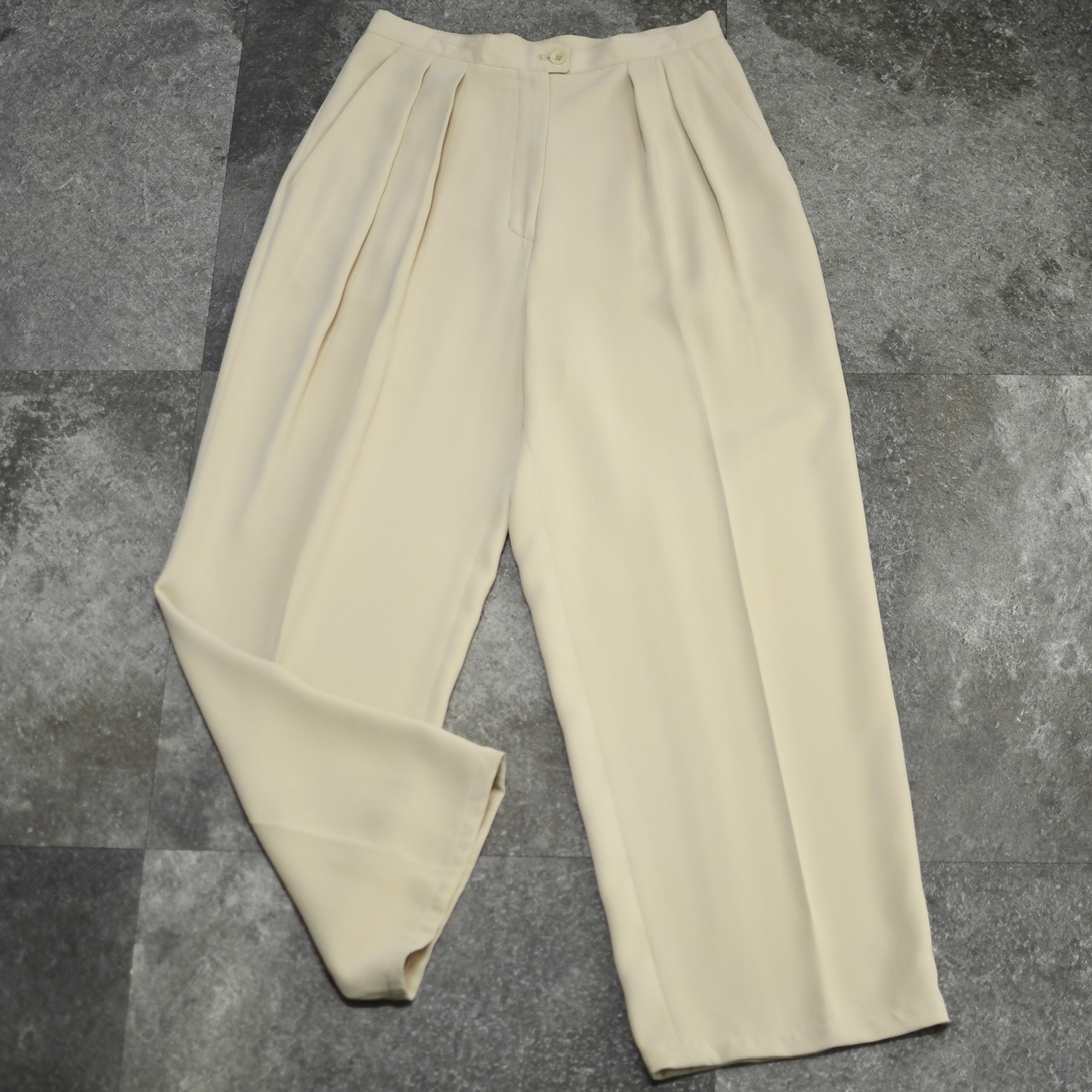 Jones new york drape silhouette 2tuck rayon slacks cream