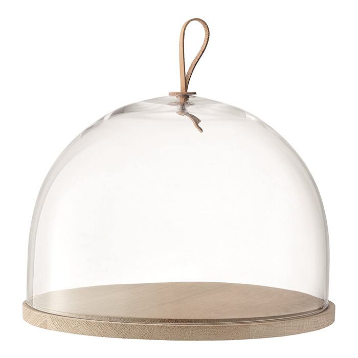 ケーキスタンド ケーキドーム LSA エルエスエー ガラスドーム&ウッドトレー Ivalo Dome & Ash Base G1048-31-301 高さ22.5cm 幅32cm