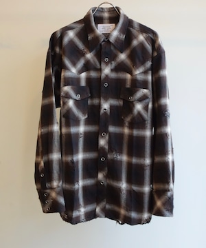 Rafu/ Rafu002-23-02 western shirt(D.BROWN)