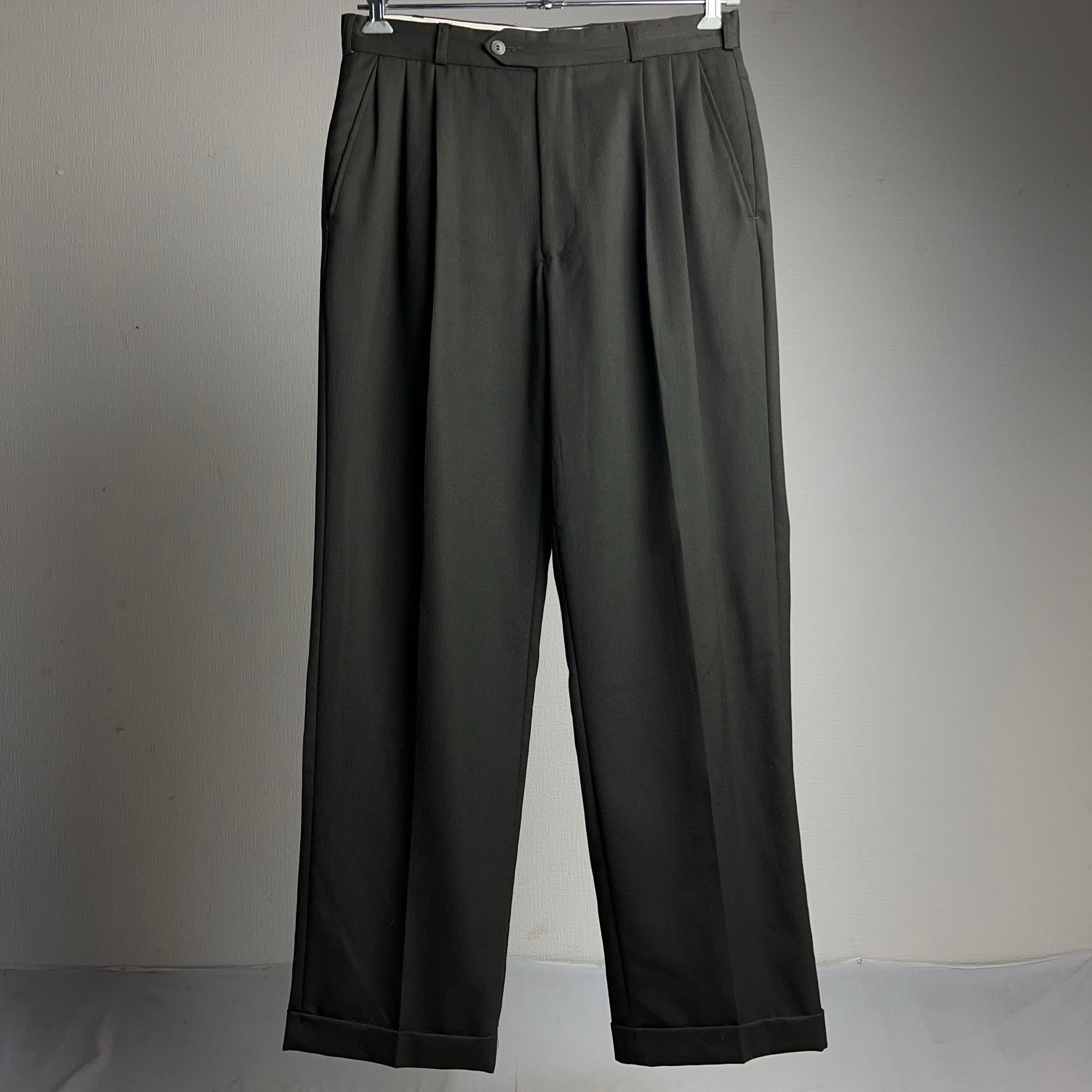 CELLINI 3tuck Wide Slacks W31 3タック ワイドスラックス 織柄 CELLINI 3tuck Wide Slacks W31 3タック ワイドスラックス 織柄