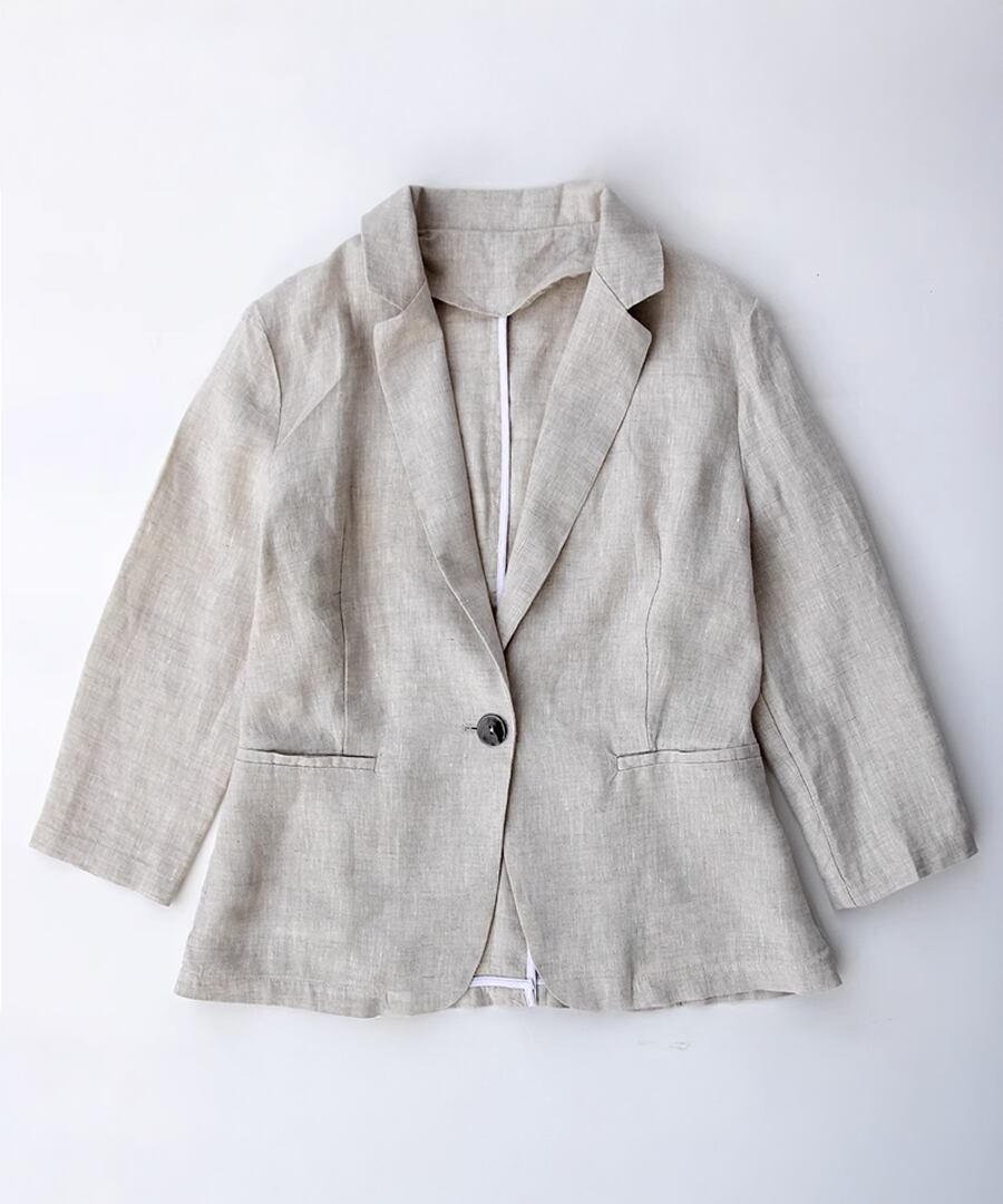 リネン100%◆ジャケット【a-50088】