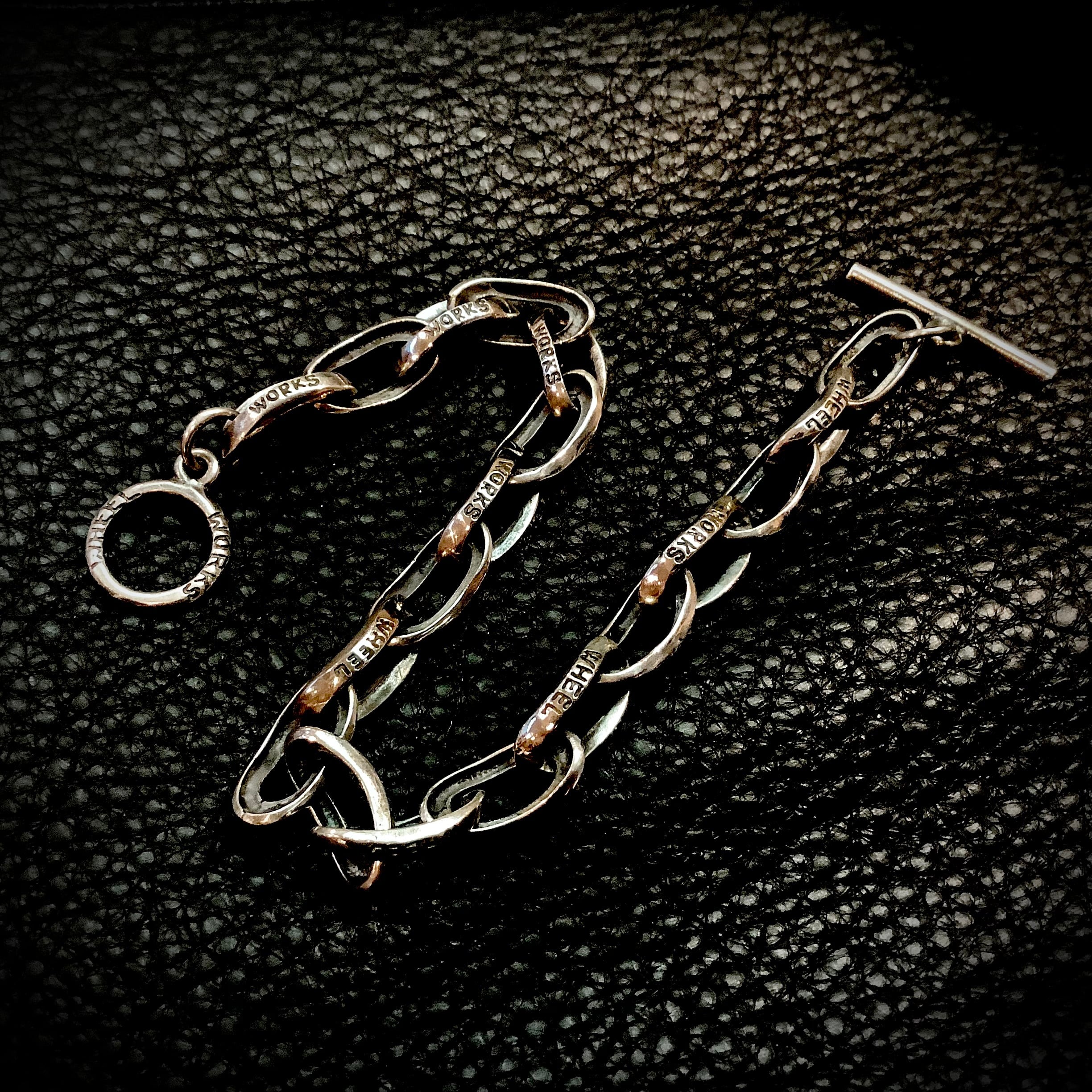 メンズ WHEEL WORKS レザーブレスレット シルバー925【正規店