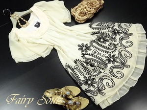 ☆送料無料★7～9号☆ノーブルペイズリー柄シフォンのワンピース(OPN9773)