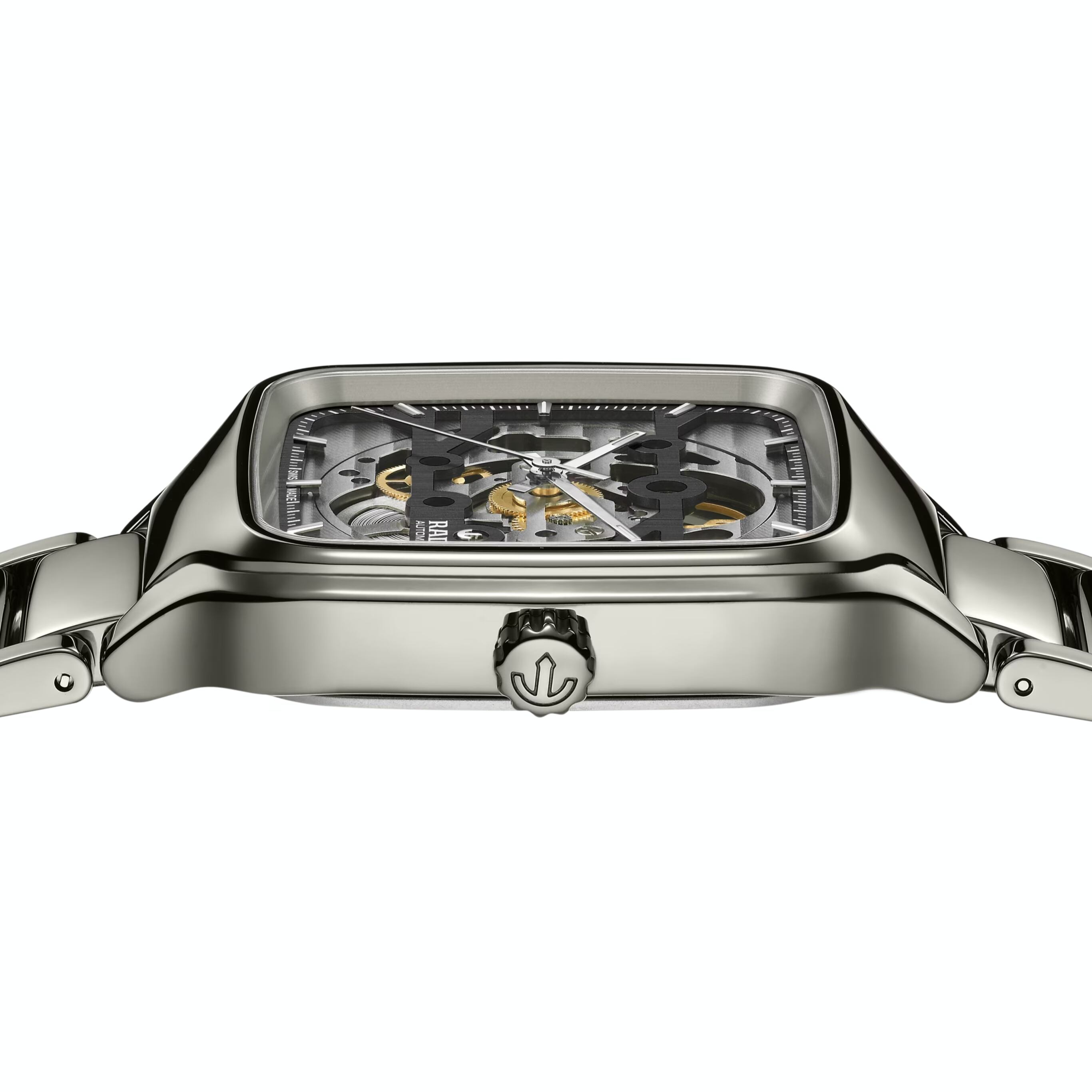 【RADO ラドー】True Square Automatic Skeleton トゥルースクエア スケルトン（プラズマ シルバー）／国内正規品 腕時計