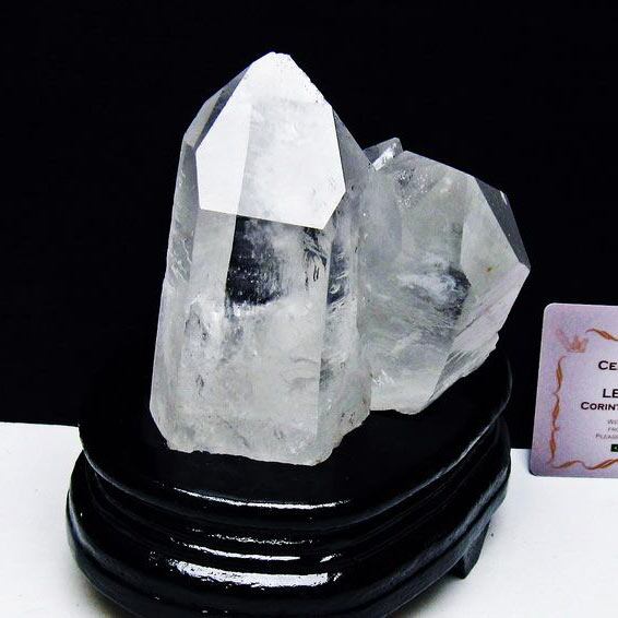 水晶 クラスター 原石 ブラジル ミナスジェライス州 コリント産 レムリアンシード 一点物 台座付属 182-8089