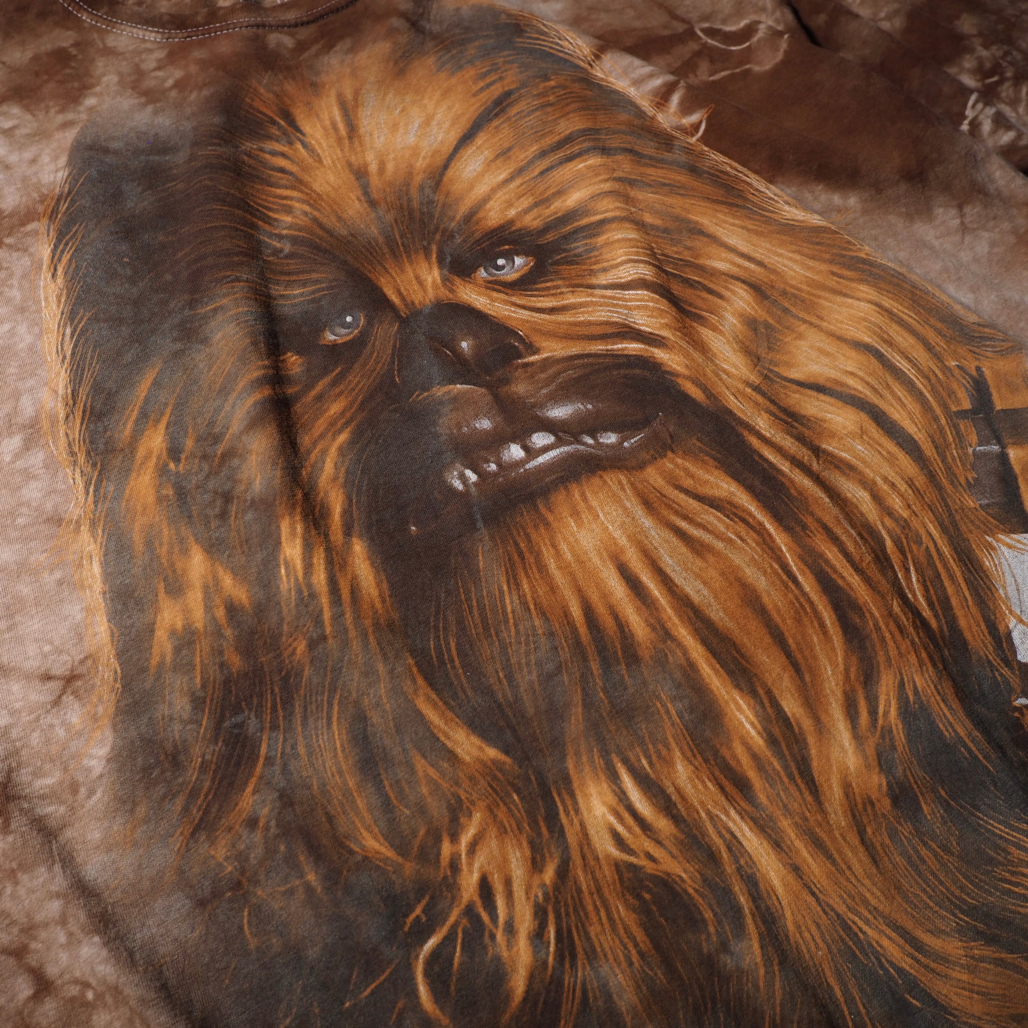 ” STARWARS - Chewbacca ” printed × overdye loose silhouette Tee