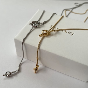 long snake necklace ステンレスネックレス