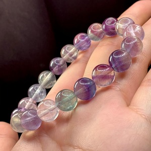 f125.夢かわ☆多彩なグラデーションフローライトブレスレット