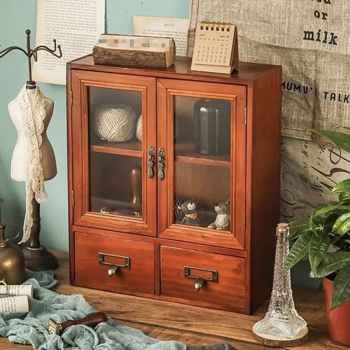 収納ボックス 木製 大容量収納 収納キャビネット 雑貨収納 レトロ 引き出し 整理整頓 洗面台 ドレッサー リビング 寝室 インテリア ギフト プレゼント