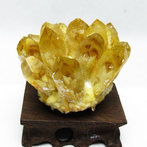 シトリン クラスター シトリンクォーツ 原石 台座付属 一点物 182-8446