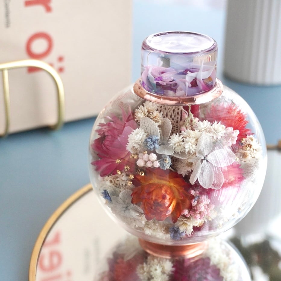 ガラスポッドの万華鏡 グラスニーク 「雨上がりの紫陽花」 紫陽花の万華鏡 | GlassNique（グラスニーク）/ オリジナルガラス