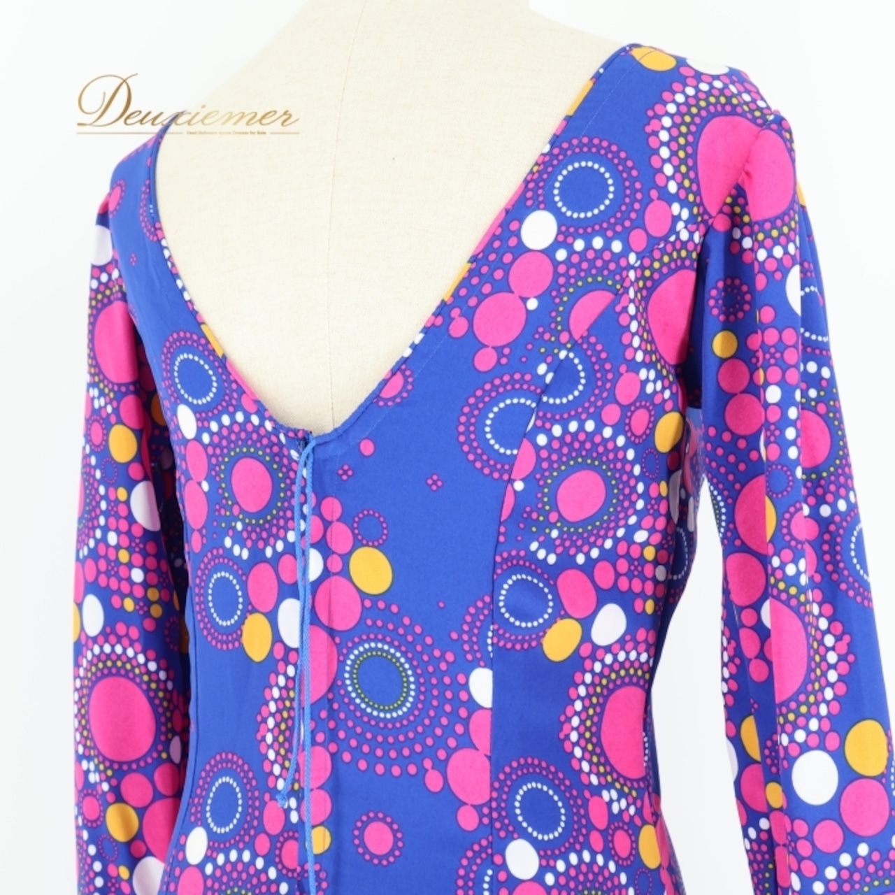 フラメンコ 衣装 ワンピース ドレス 青 ピンク 柄 模様 フリル CANELA PURA ボランテ 青 ブルー系 ピンク系 フリルドレス 華やか 色鮮やか パーティー衣装 コスプレ 衣装ドレス ダンス衣装 フェスティバル ドレス ワンピース ナイトイベント 着やすい おしゃれ レディース Mサイズ トレンド サマードレス