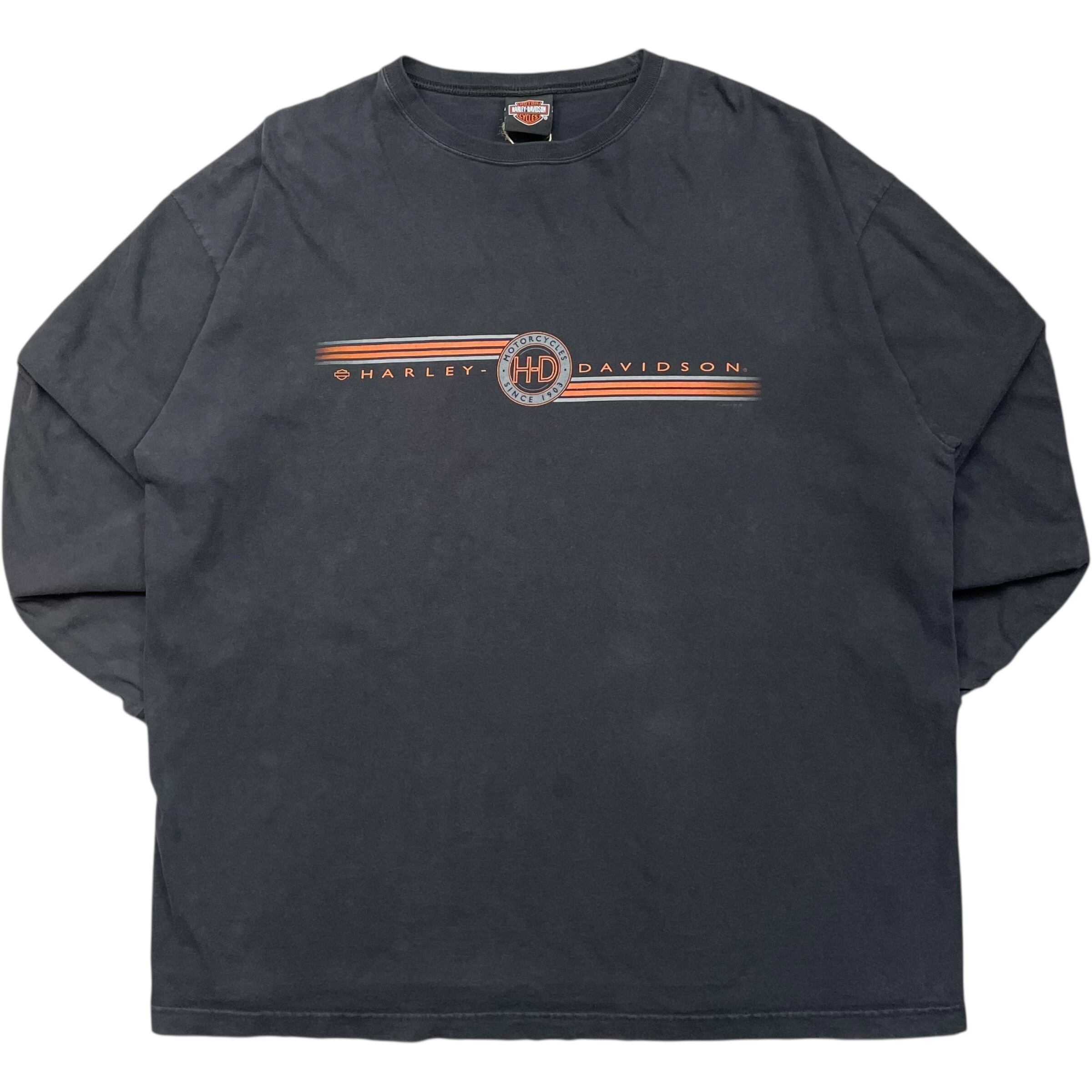 《XXL》Harley-Davidson ハーレーダビッドソン ロングスリーブTシャツ ブラック no.9593
