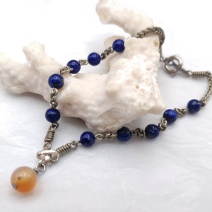 Rosary Bracelet【carnelian × lapis lazuli】
