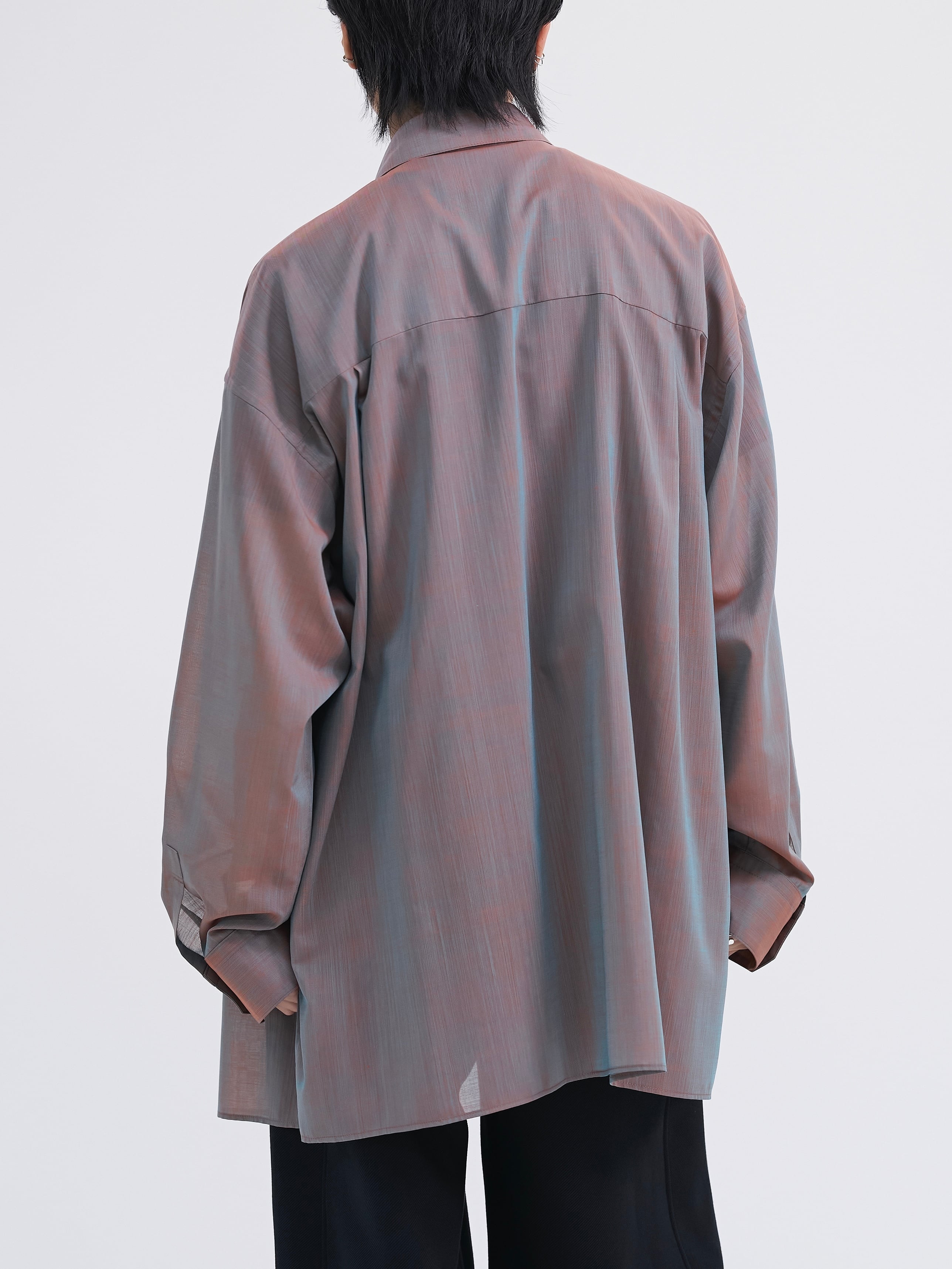 OVERSIZED CHAMBRAY SHIRT【GREIGE】 | lapiis