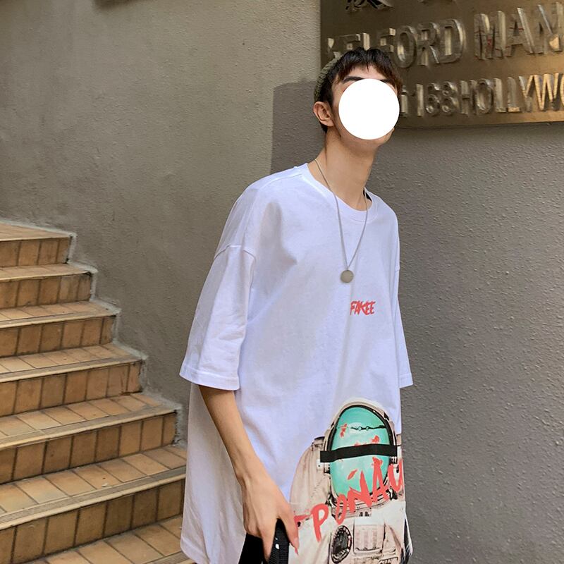 全2色 Tシャツ カットソー プリント カジュアル シンプル