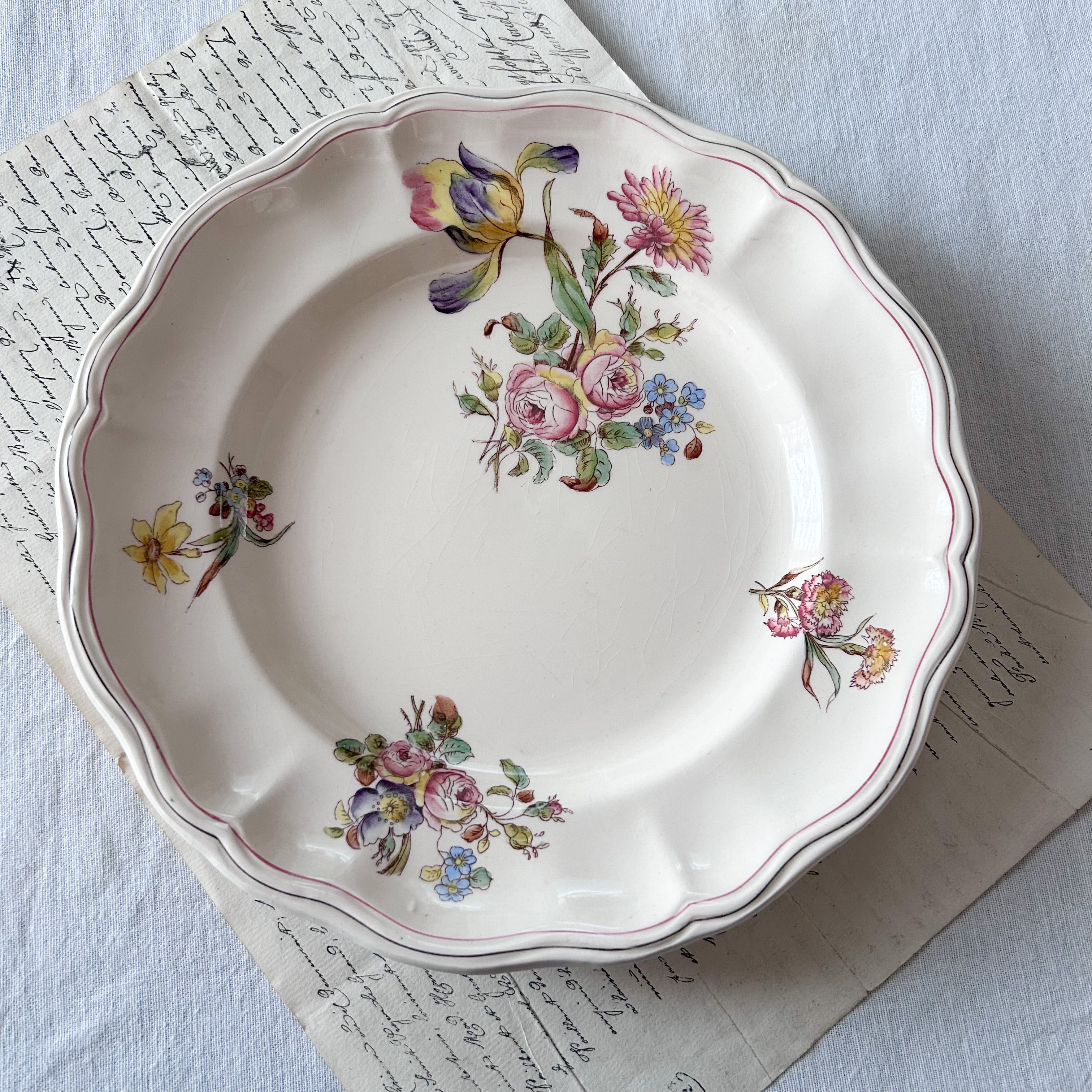 フランスアンティーク】 Badonviller（バドンヴィレ） JASMIN プレート