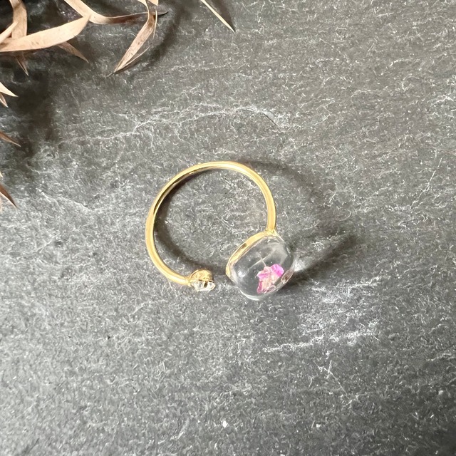 フラワーレジンリング