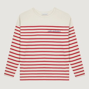 MAISON LABICHE CAFE CROISSANT BORDER LS IVORY POPPY