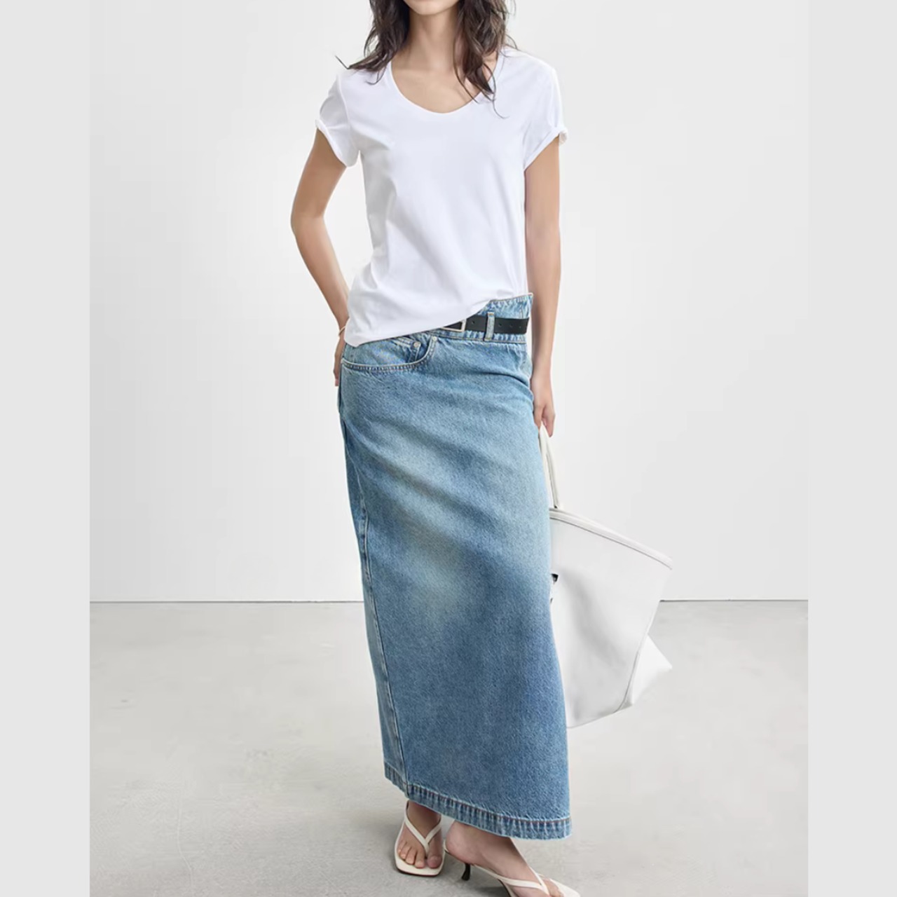 半袖 Uネック ベーシック Tシャツ 00177・画像5