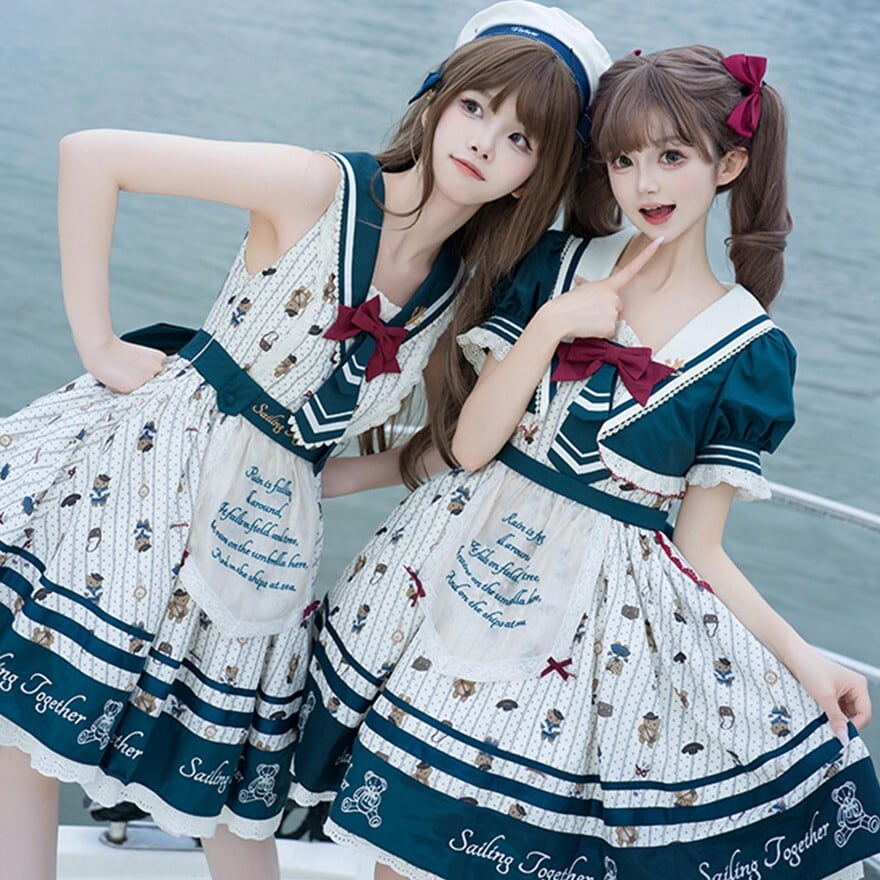 アイドル衣装 セーラー ハンドメイド アイドル衣装 マリンセーラーセットアップ ネイビー ライブ向け｜WithU