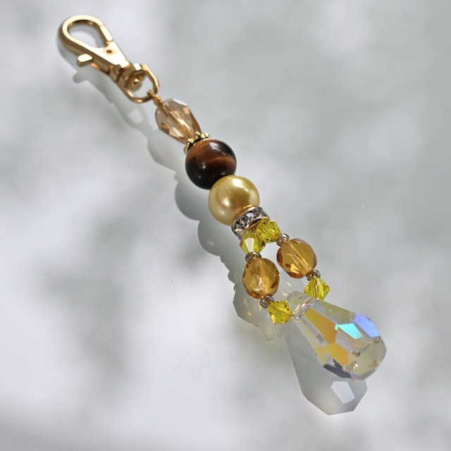 【金運アップ】タイガーアイ入り風水チャーム