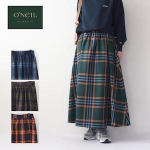 O'NEIL OF DUBLIN [オニールオブダブリン] WORSTED WOOL-TARTAN GATHER FLARED SKIRT [815] ウーステッドウール タータンギャザーフレアスカート・ウールスカート・チェックスカート・フレアスカート・LADY'S [2023AW]