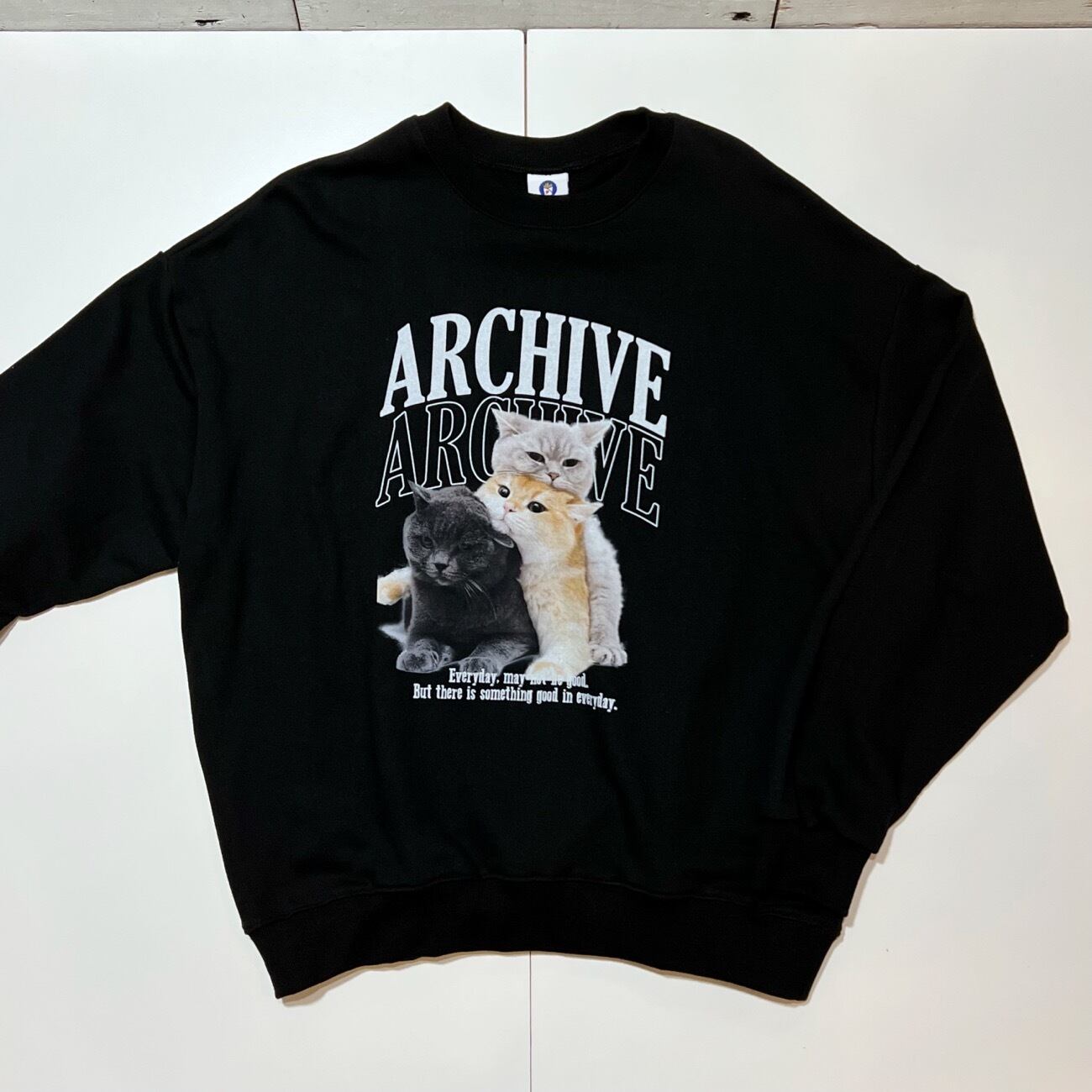 222131-2】3 cats print sweatshirt / 3匹 ネコ プリント スウェット