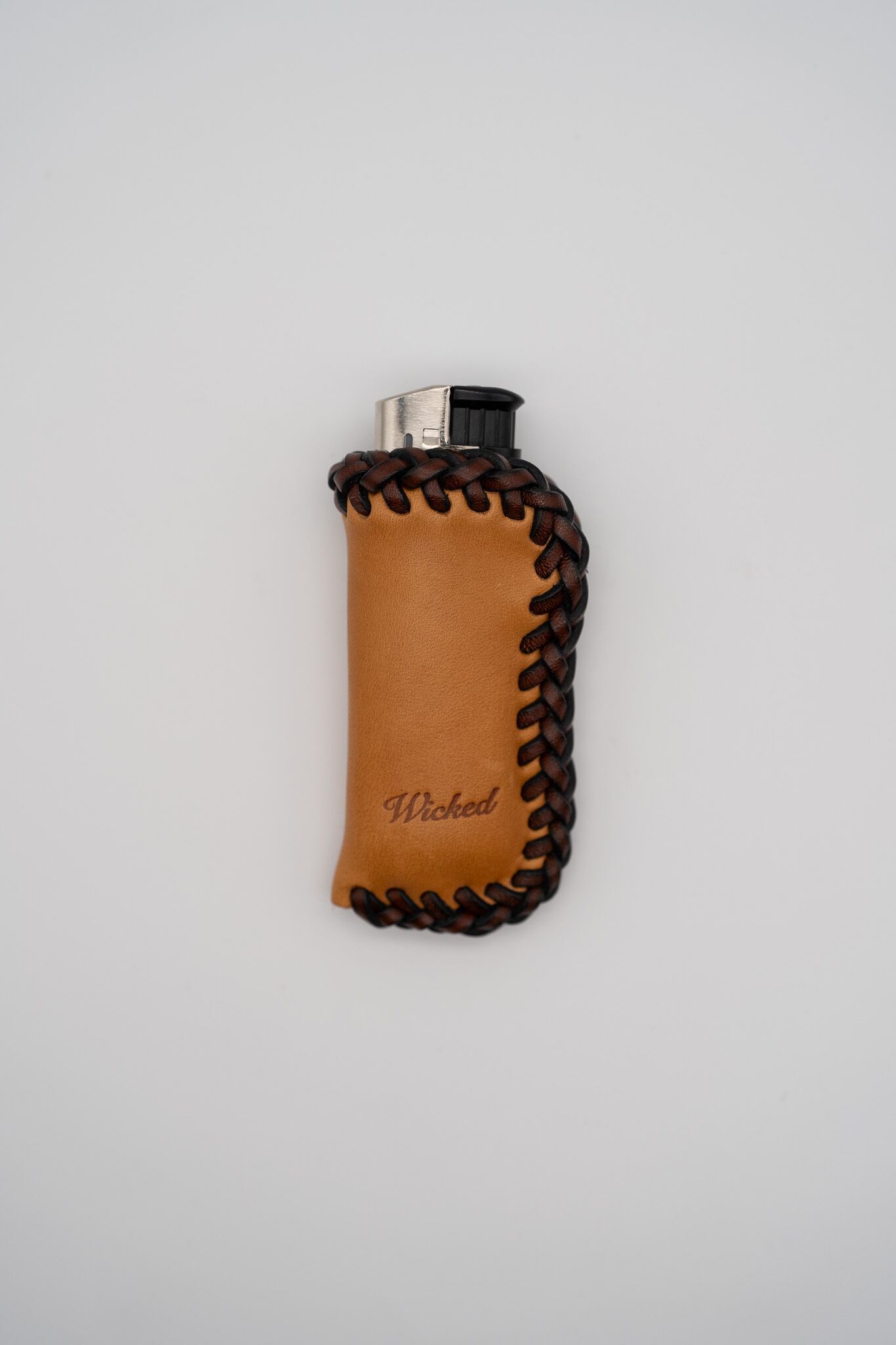 一点物｜Wicked ライターケース（Oiled leather × Italian Lace