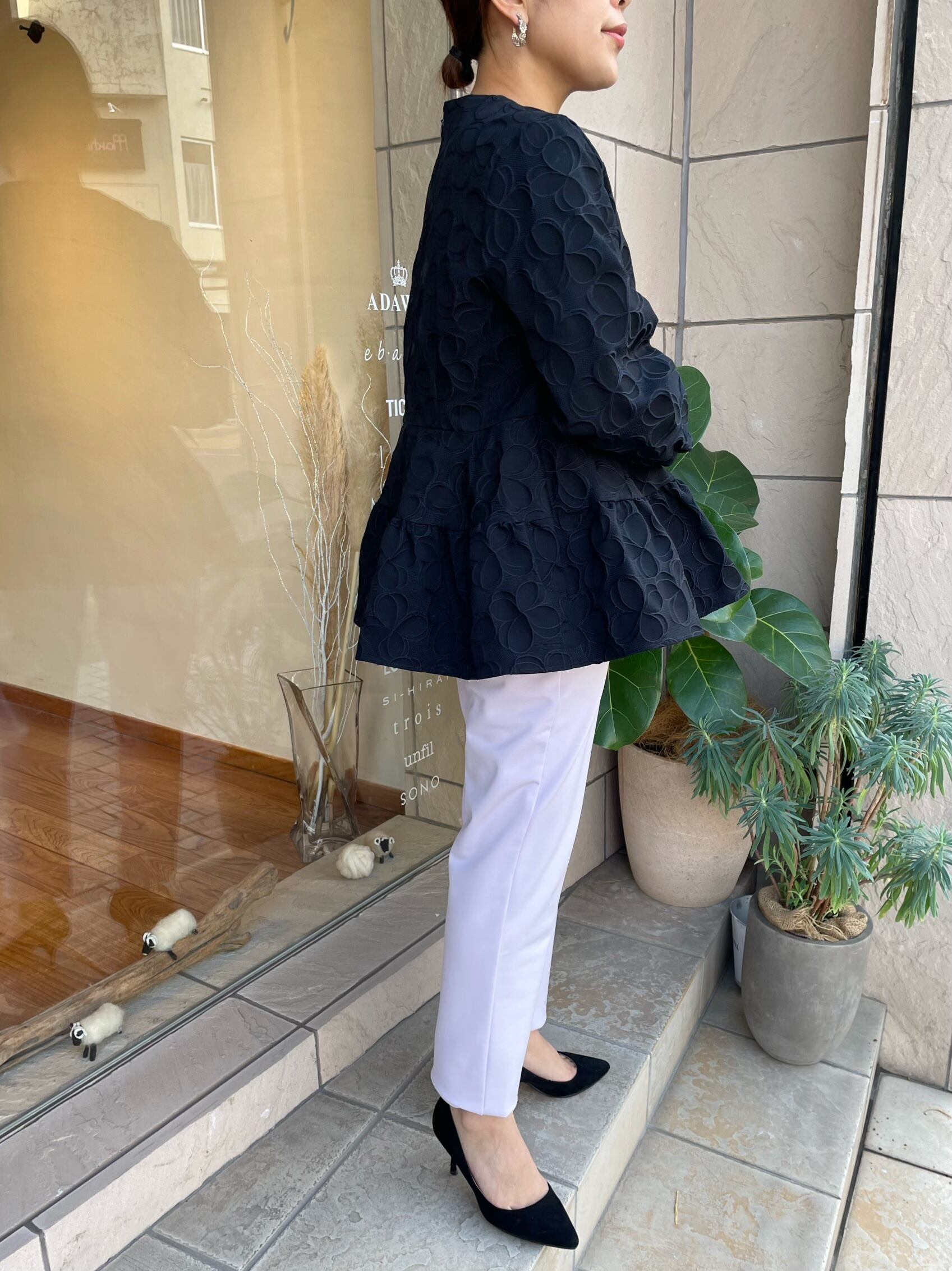 SONO / フラワージャガードブラウス | anouk 