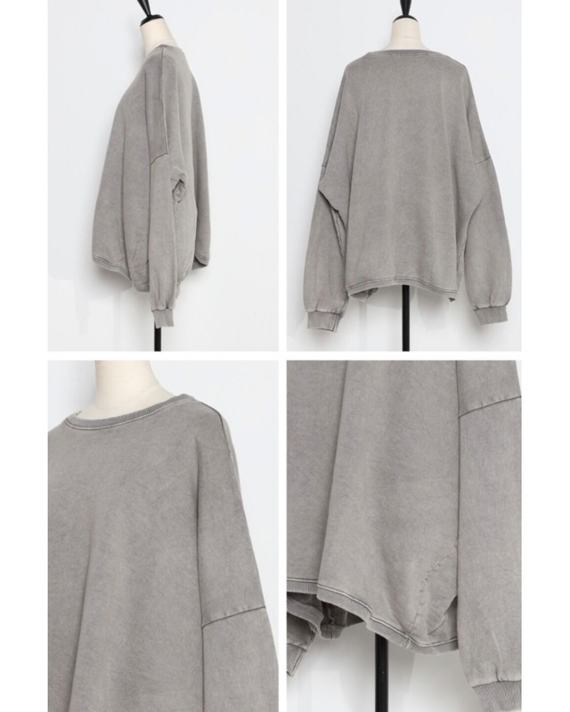 ドロップショルダーピグメントオーバースウェット