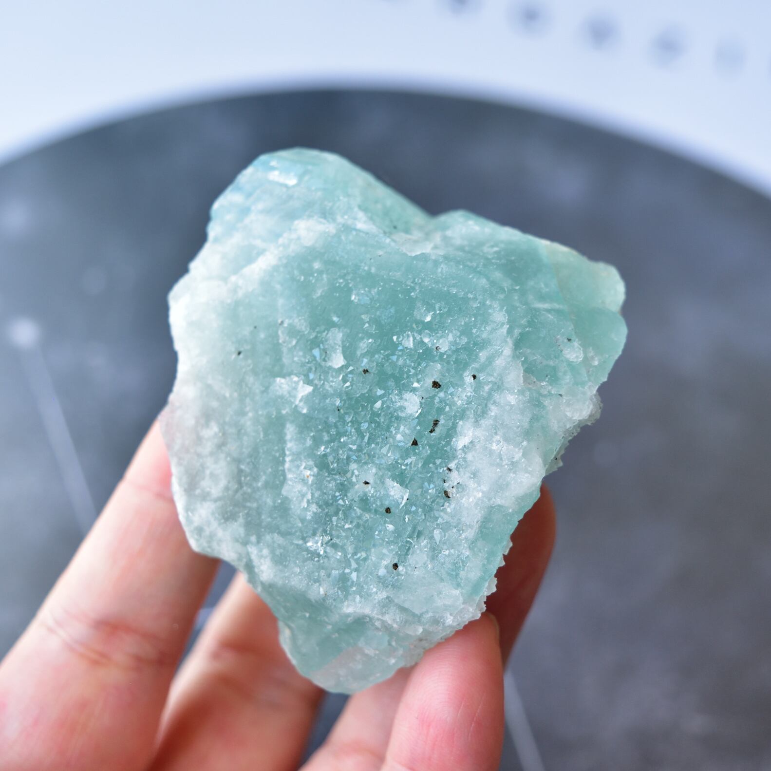 アイシー・ブルーグリーン・フローライト パイライト モロッコ産 158g