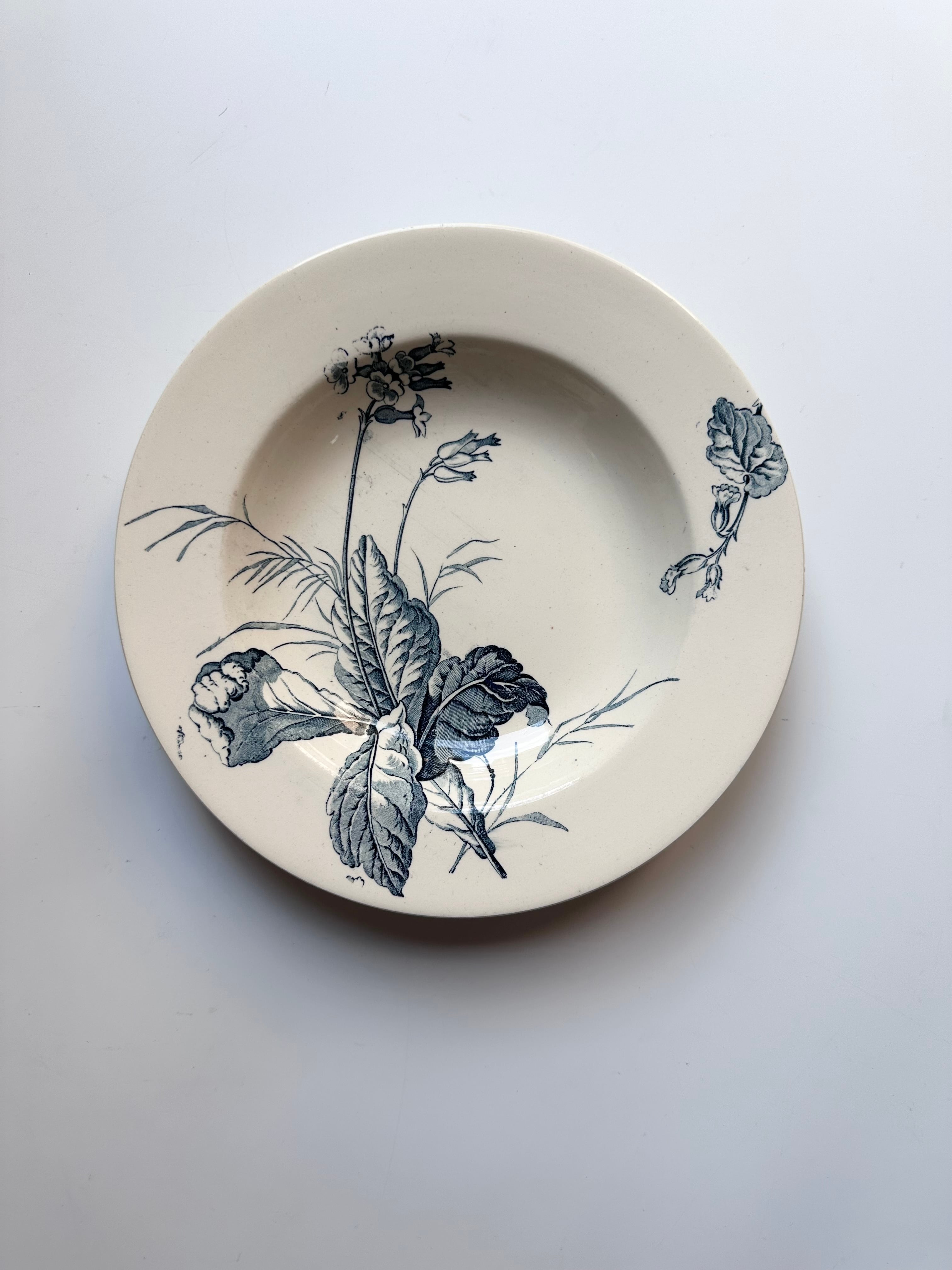 GIEN ジアン フランス アンティーク プレート 皿 ノルマンディーの花 GIEN ジアン フランス アンティーク プレート 皿 ノルマンディーの花