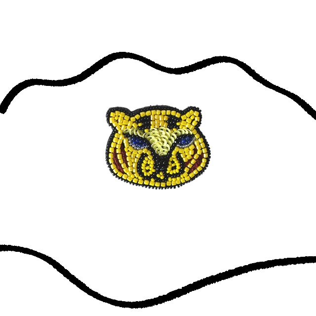 トラ/ Tiger イエロー ブローチ