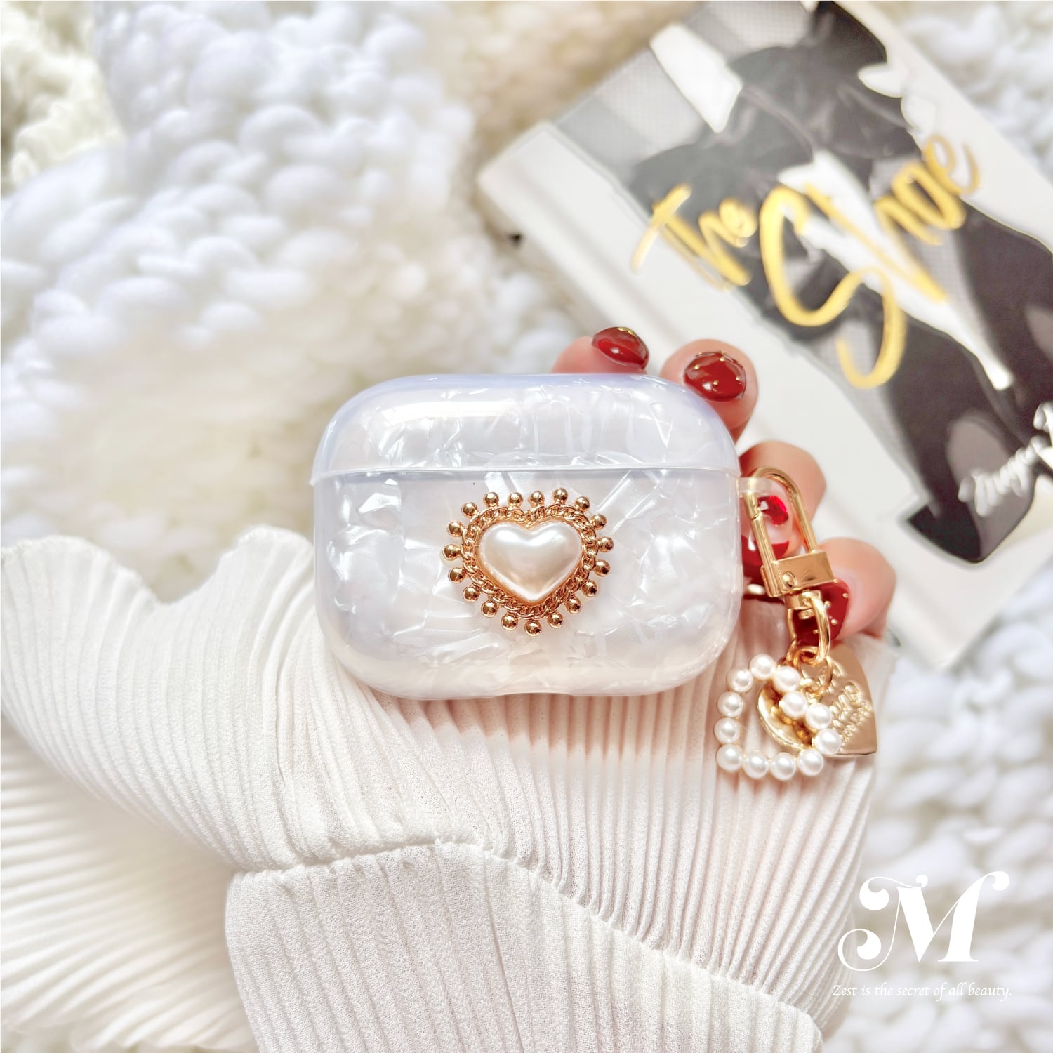 新品★JANE SMITH★カウレザー　ハートケース　AirPodsケース a00355.jpg