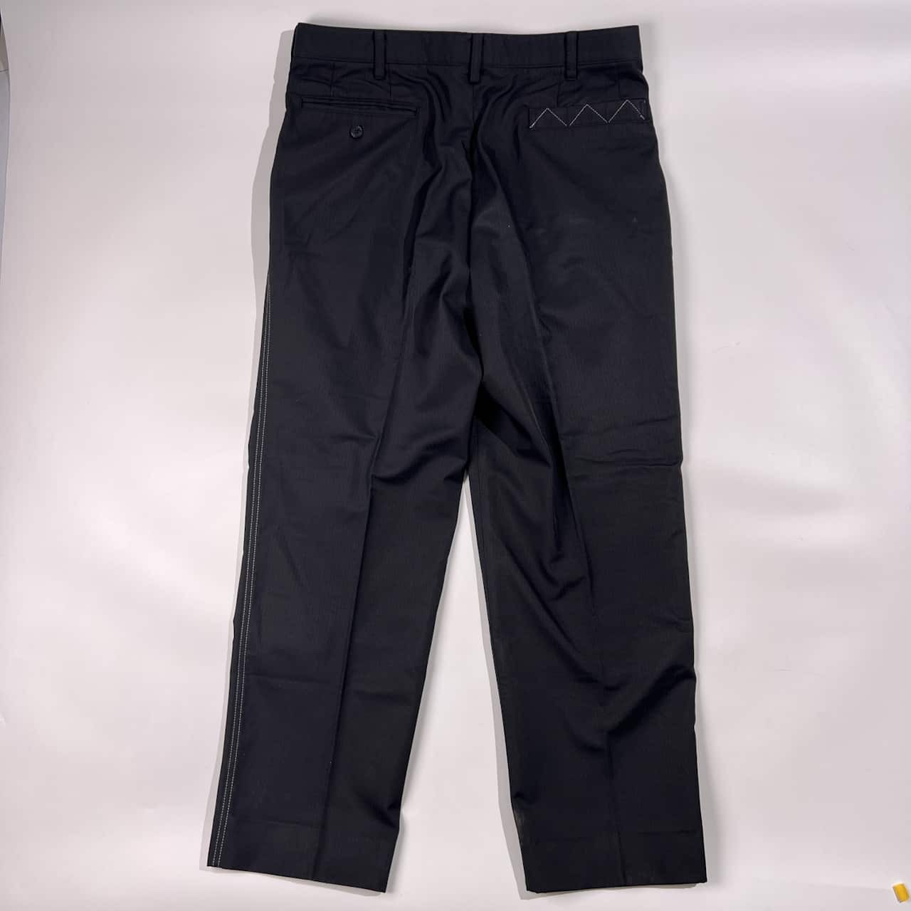 SINA COVA S.C.G シナコバ シャドーストライプ タック スラックス パンツ 88 /ブラック系 メンズ