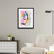Urban Vogue Stride｜都会を歩くモードな女性ファッションアートポスター｜洗練と色彩が際立つ現代人物画｜A4ポスター