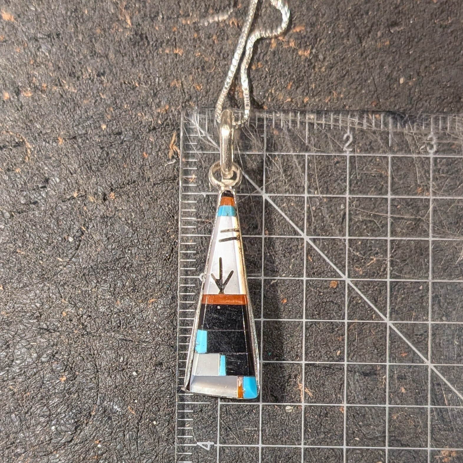 Zuni Inlay Work Top Necklace / 9800yen / Silver925 / インディアン
