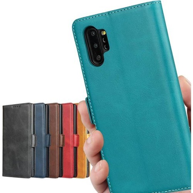 Galaxy Note10 plus ケース Note 0 pro / Note10+ ケース SCV45 au / SC-01M doo / SIMフリー 対応 ケース ギャラクシー Note 10+ ケース Note 10 plus ケース SC01M サムスン Note 10 pro ケース カバー 手帳 iCovercase 適用 内蔵マグネット 携帯カバー カードポケット スタンド機能 落ち着いた色 レトロ ターコイズ 799