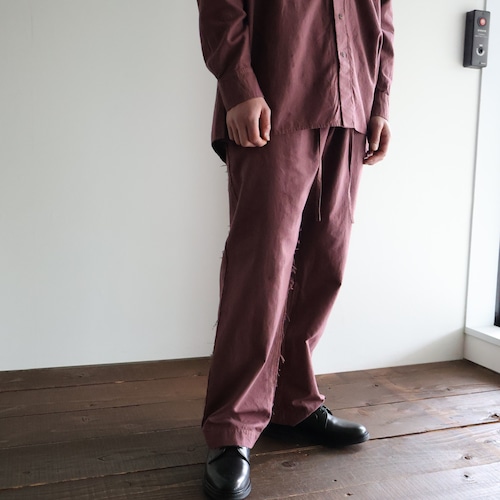 Cale “ Khadi Garment=dyed Easy Pants ( Purple )”