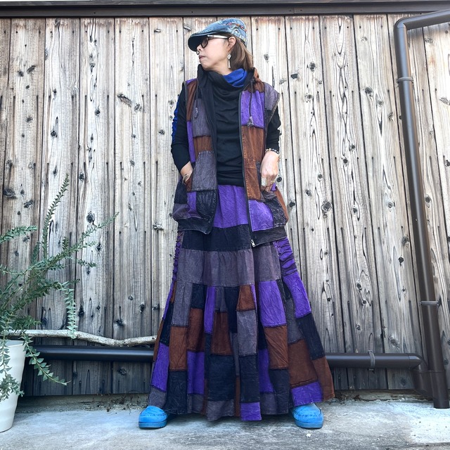 たっぷりパッチワークスカート