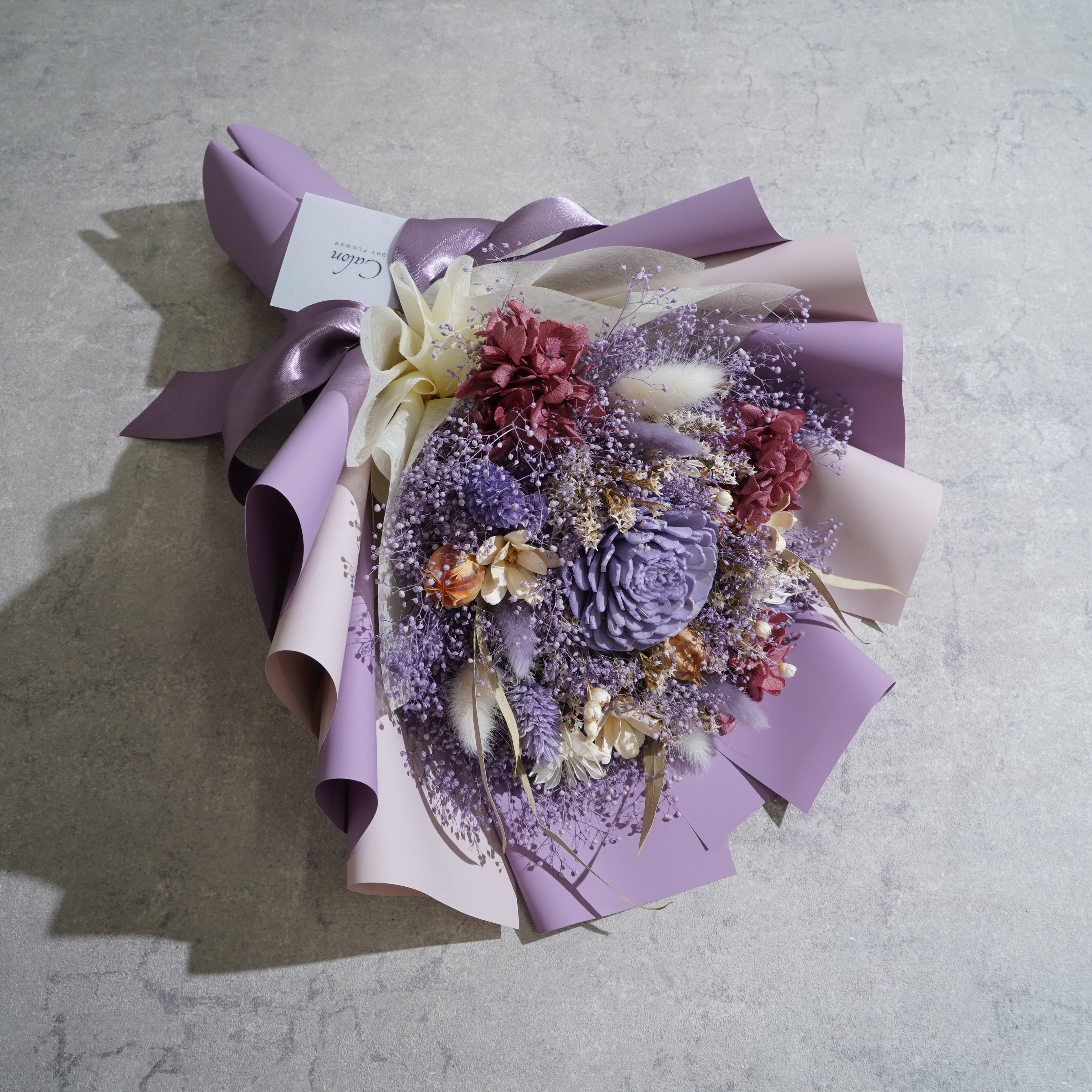 オーダーメイドドライフラワーブーケ パープル ホワイト 楽天市場】【ふるさと納税】＜選べるカラー＞【ブーケ：ホワイト