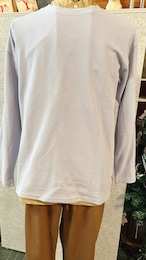 メンズ リップルダブルフェイス  長袖Tシャツ