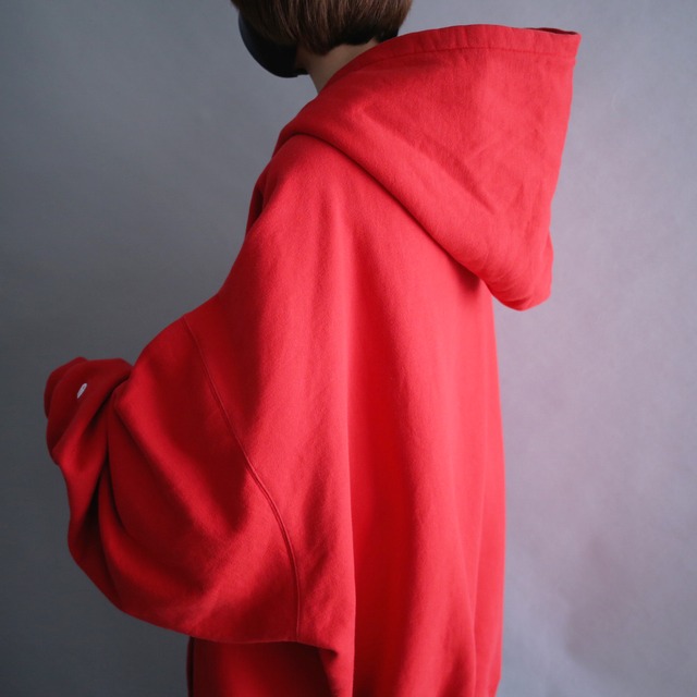 "Champion" super over size wide silhouette zip-up sweat parka