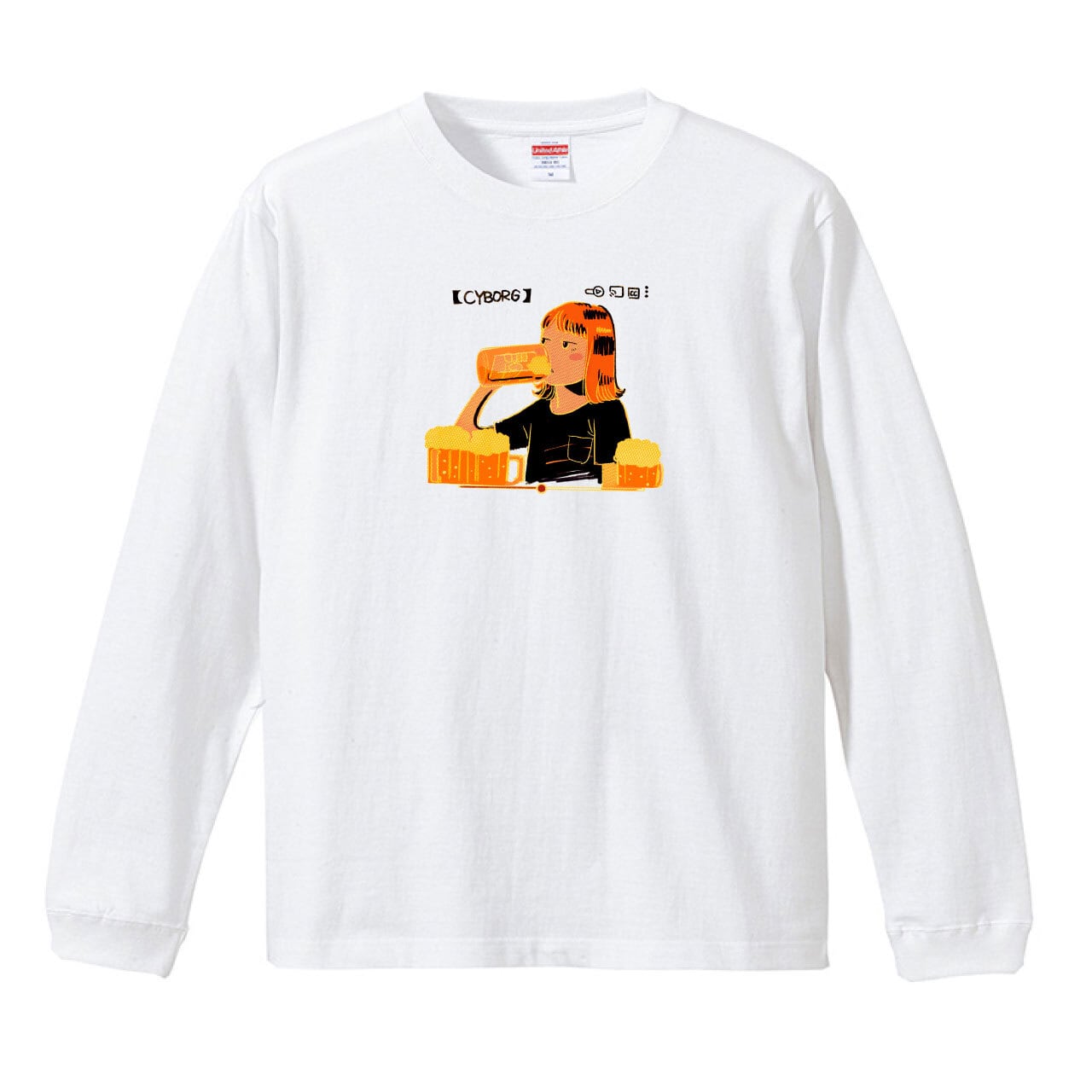 先に頼んどくスタイルビッグロングTシャツ (ホワイト） | サイボーグ