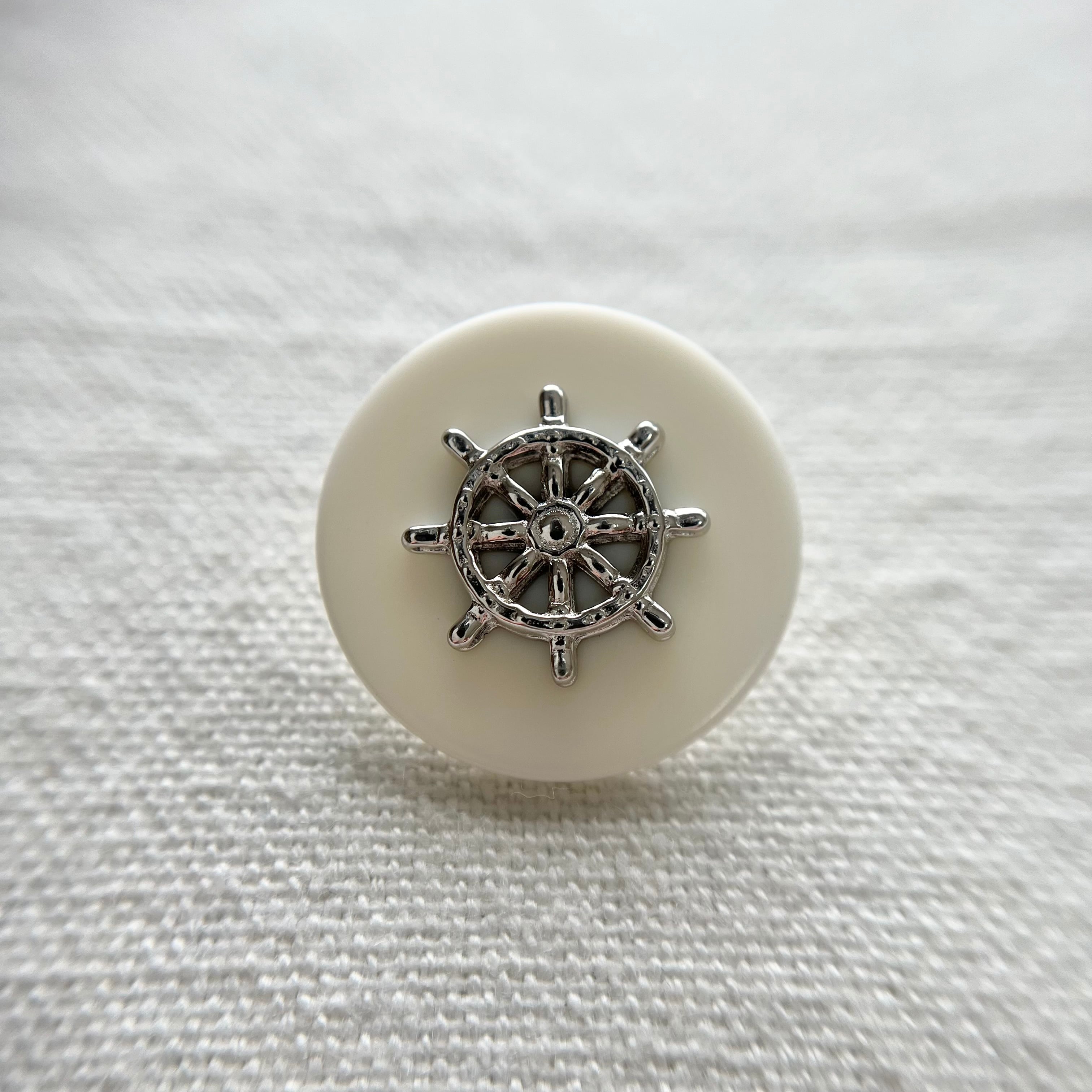 シルバー舵輪×ホワイト 20㎜