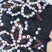 社交ダンス 衣装 ラテン ドレス ワンピース ラテンドレス 黒 デモ 競技 パーティ 発表会 花 刺繍 GRANT ブラック系 おしゃれ 上品 競技用 レディース フォーマル エレガント 舞台衣装 ダンス衣装 発表会用 ステージ用