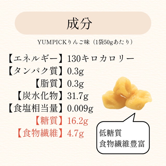 【砂糖・ゼラチン不使用】子供の歯と健康のことを考えた新食感こんにゃくグミヤムピック5袋セット(りんご味)